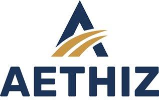 AETHIZ with device of stylized A trademark
